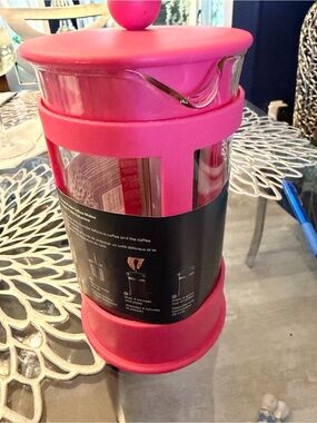 Pink French Press Coffee Maker - Bright Pink Home Dining